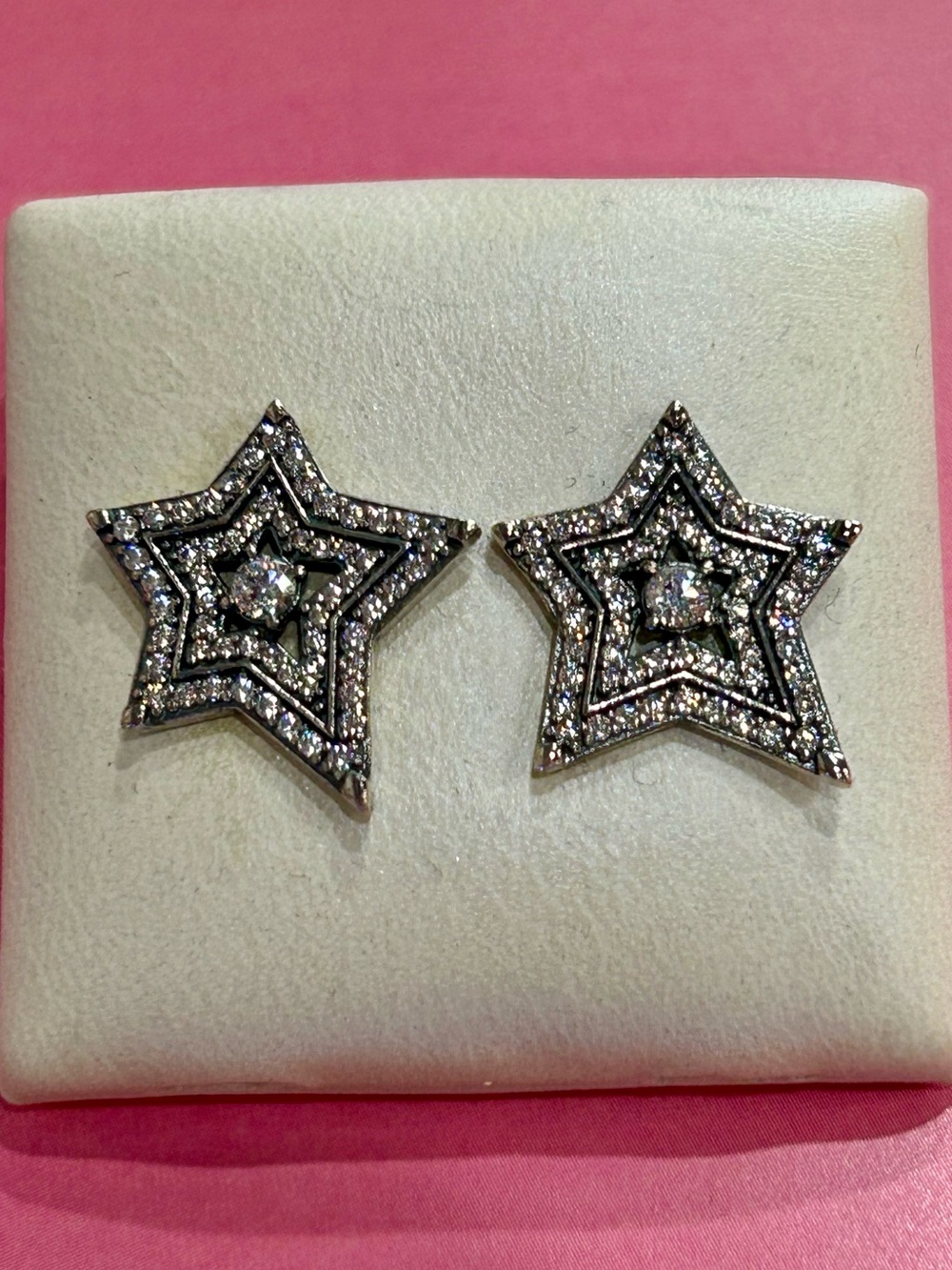 RETIRED Celestial Asymmetric Star Earrings